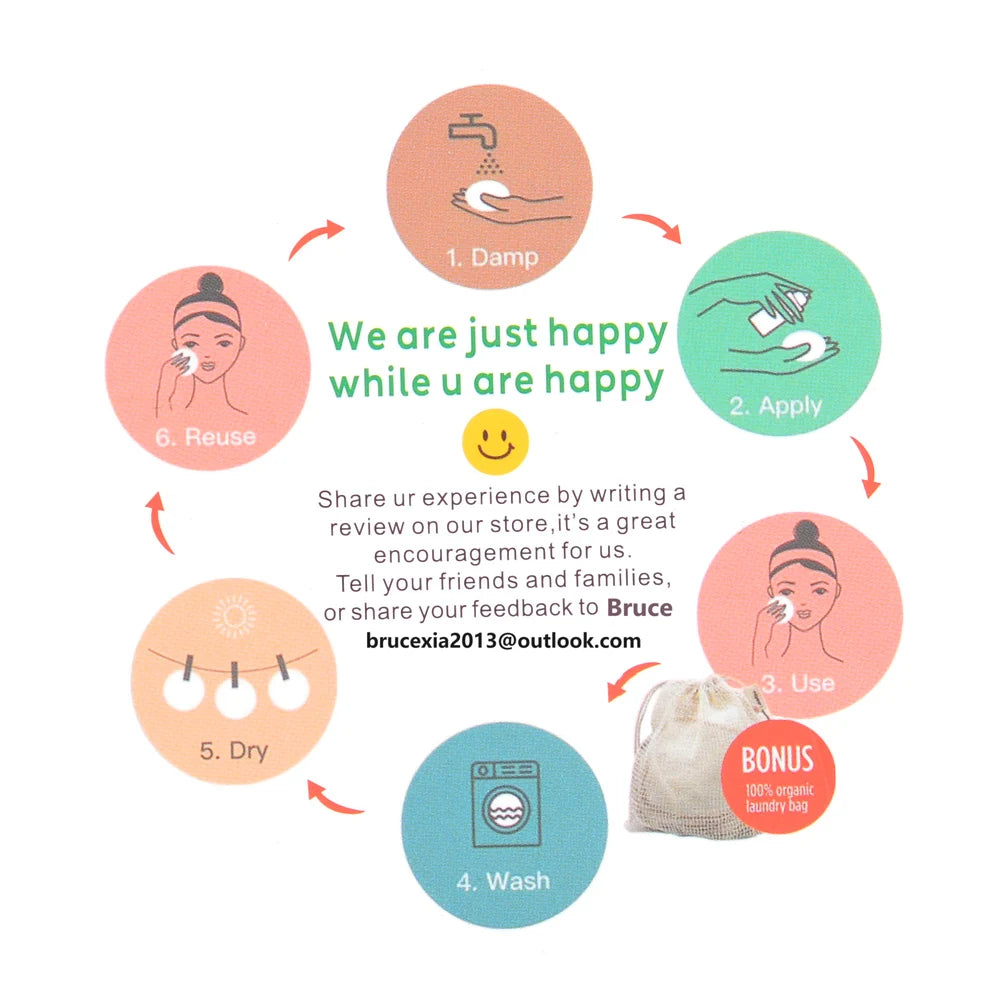 10 Reusable Bamboo Cotton Pads