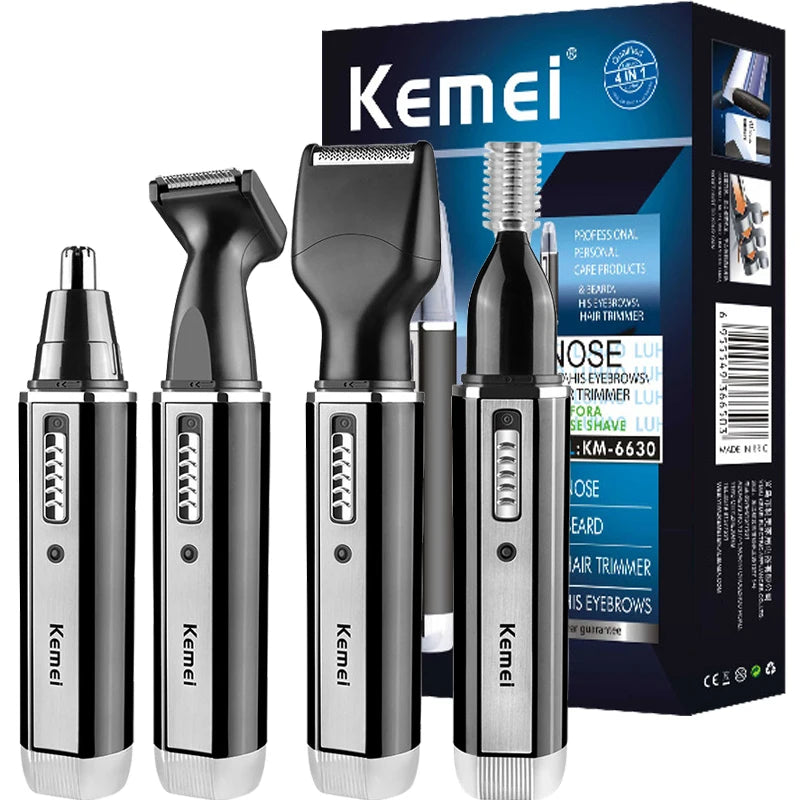 4-in-1 Rechargeable Nose & Beard Trimmer for Men