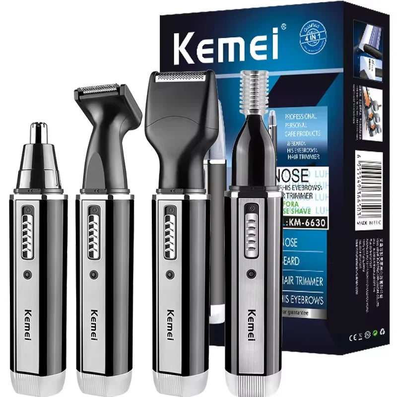 4-in-1 Rechargeable Nose & Beard Trimmer for Men